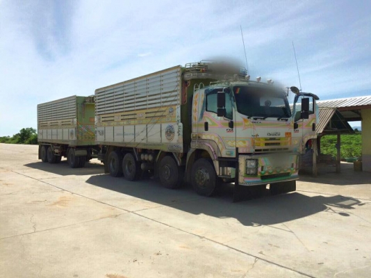 ขายรถสิบล้อ ISUZU DECA FXZ360แรง ปี53พ่วงแม่ลูก ดั้มเนียมคอกเกษตร