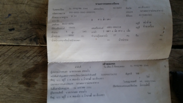 ขายเล่มทะเบียน มิสซู+ลายน้ำ