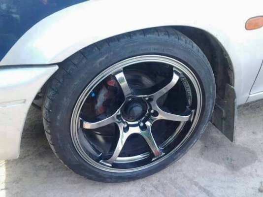 RG2 ขอบ18 สีแบรคโครมพร้อมยาง ล้อเก่าเทิร์นได้