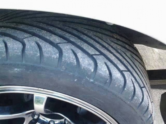 RG2 ขอบ18 สีแบรคโครมพร้อมยาง ล้อเก่าเทิร์นได้