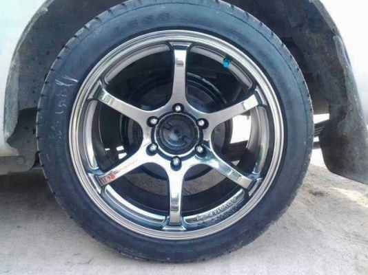 RG2 ขอบ18 สีแบรคโครมพร้อมยาง ล้อเก่าเทิร์นได้