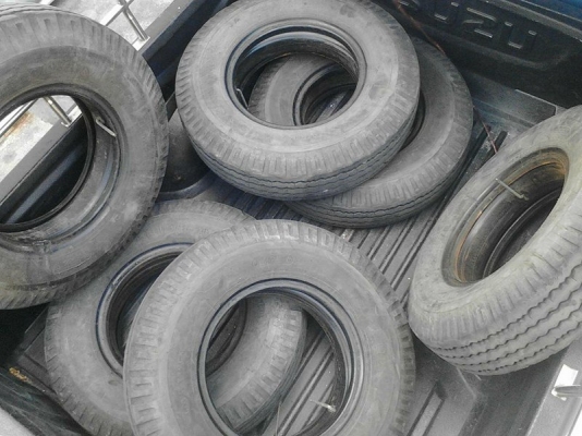 ยางบริดจสโตน bridgestone ดอกหน้า 7.50-16 นอกในรองคอ ครบชุด