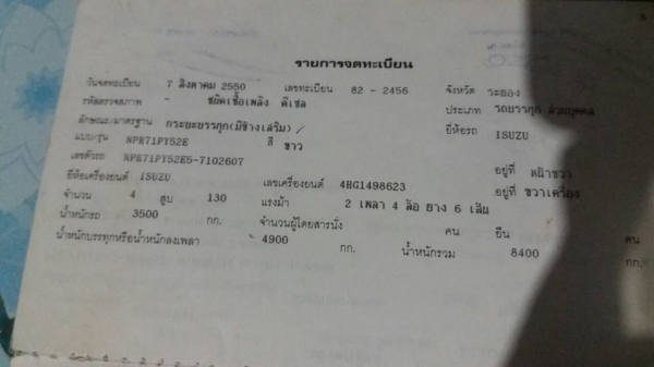 ขายรถ6ล้อ NPR130เทอร์โบ ปี50 เครื่องดีแคชซีสวย ยางดี ภายในสวย แอร์เย็น สภาพพร้อมใช้งาน เอกสารพร้อมโอน สนใจโทร 090-8588220คุณนะ 093-3258446คุณบิว หรือเข้าดูสินค้าอื่นๆได้ที่ www.truck.in.th/498 หรือเพจFacebook ณรงค์ ซื้อขายรถมือสอง (เว็บไซต์ส่วนตัว) หรือFa