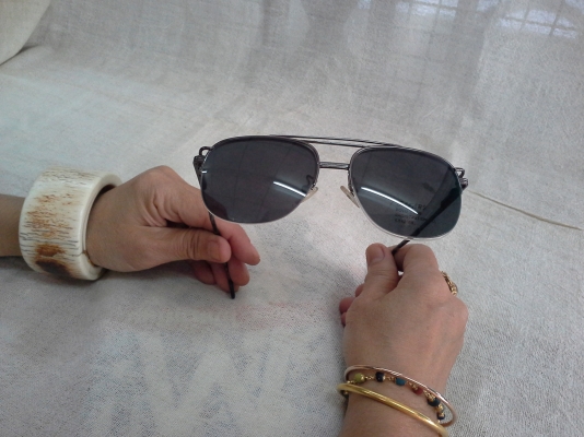 แว่นตามือหนึ่งพร้อมคลิปออน SAFARI made in Japan  บิ๊กไซซ์!