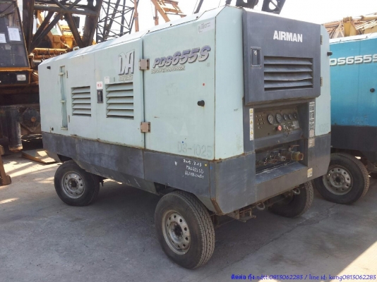 เครื่องปั๊มลม PDS655SD # 68A4B20151 : Airman มือสอง จากญี่ปุ่น โทร.กุ้ง:0813062283