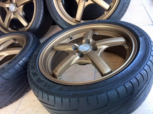 ขาย(ล้อ+ยาง)ยกชุด4,200.฿ ขอบ17"4.รู100+ยาง205/45/17พอใช้ได้(ปี10-12)