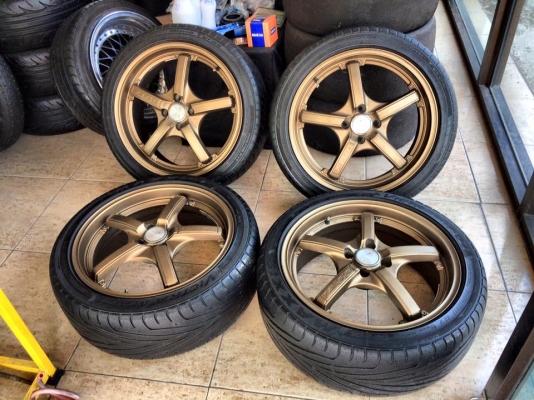ขาย(ล้อ+ยาง)ยกชุด4,200.฿ ขอบ17"4.รู100+ยาง205/45/17พอใช้ได้(ปี10-12)