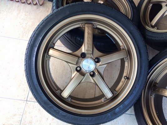 ขาย(ล้อ+ยาง)ยกชุด4,200.฿ ขอบ17"4.รู100+ยาง205/45/17พอใช้ได้(ปี10-12)