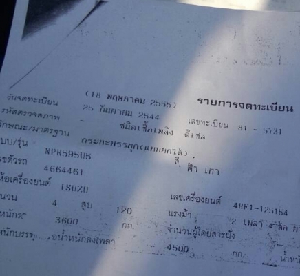 หกล้อ อีซูซุ NPR120ปี44 แอร์ พ.เวอร์ ช่วงยาว4.30ม สภาพพร้อมใช้งาน ทะเบียนพร้อมโอน หกล้อ อีซูซุ NPR120ปี44 แอร์ พ.เวอร์ ช่วงยาว4.30ม สภาพพร้อมใช้งาน ทะเบียนพร้อมโอน