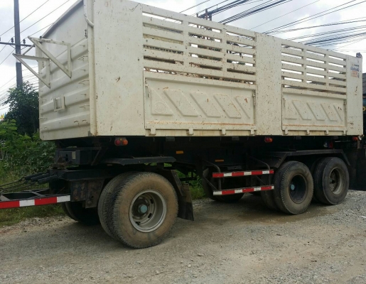 ขายรถบรรทุก 22 ล้อพ่วงแม่ลูกดัมพ์ HINO MEGA 380 แรงม้าปี 2554 ลูกพ่วงสามมิตร 3 เพลา ราคา 2600000