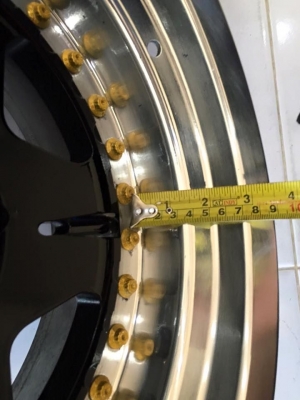 ขายล้อ RAYS POWER VOLK 15x8" ออฟ+2 6 รูกระบะ ดำขอบเงาหมุดทอง