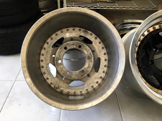 ขายล้อ RAYS POWER VOLK 15x8" ออฟ+2 6 รูกระบะ ดำขอบเงาหมุดทอง