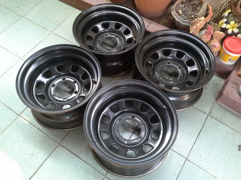 ล้อกะทะลาย Rock 6/139 ขอบ16*8 ET-28 สวยๆ 1ชุด