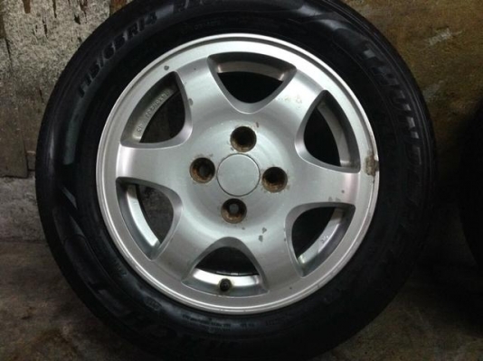 แม็ก 4รู 100 ขอบ14 พร้อมยางหนาๆ