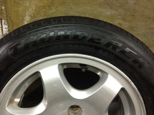 แม็ก 4รู 100 ขอบ14 พร้อมยางหนาๆ