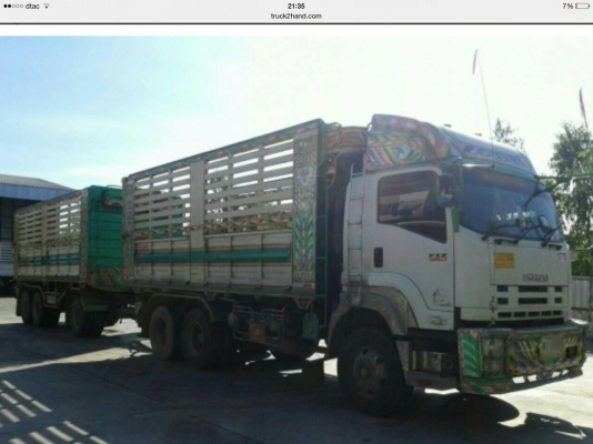 ขายรถบรรทุก 22 ล้อพ่วงแม่ลูกดัมพ์คอกเกษตร ISUZU DECA 360 แรงม้าปี 2556 ลูกพ่วง 3 เพลา ราคา 2800000