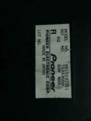 ลำโพงหมอน หรือแขวนก็ได้ Pioneer 60W Made in Japan มือ2 ญี่ปุ่น