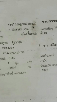 ....HINO.เมกก้า.6ล้อตู้เปียก.5,70เมตร.ครัชซีสวยมาก.ใช้น้อย.สภาพสวยพร้อมใช้.725,000