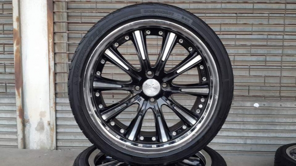 Black Fleet ขอบ 17 4รู100 พร้อมยาง 205/40/17 ปี13