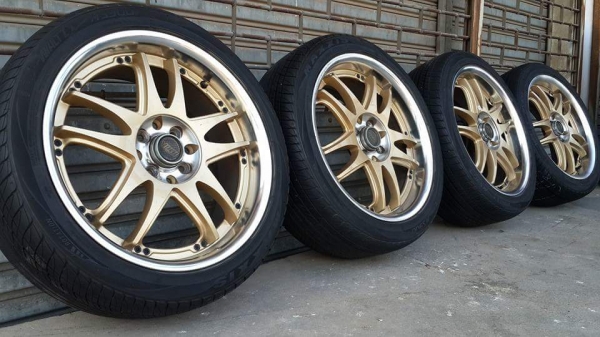 Volk GTV ขอบ 17 4รู100-114 พร้อมยาง Maxxis สวยๆ