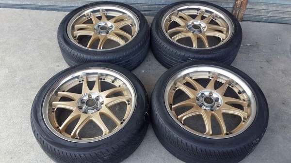 Volk GTV ขอบ 17 4รู100-114 พร้อมยาง Maxxis สวยๆ