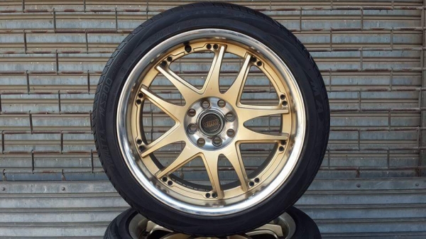 Volk GTV ขอบ 17 4รู100-114 พร้อมยาง Maxxis สวยๆ