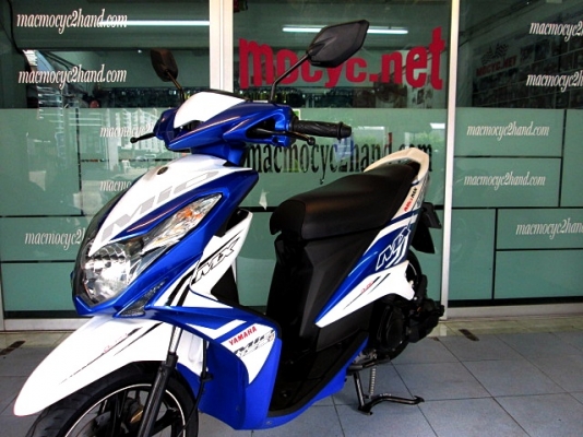 MIO 125 i สีน้ำเงินขาว ลาย MX ตัวท๊อป ล้อแมกซ์ รถเดือน มิถุนายน ปี 57 ไมล์ 8 พันโล แถม 3 รายการ  30900