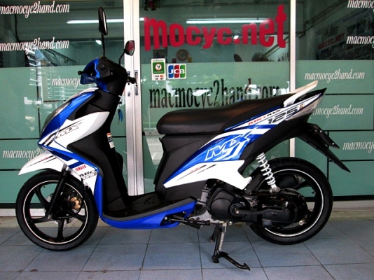 MIO 125 i สีน้ำเงินขาว ลาย MX ตัวท๊อป ล้อแมกซ์ รถเดือน มิถุนายน ปี 57 ไมล์ 8 พันโล แถม 3 รายการ  30900