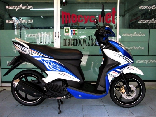 MIO 125 i สีน้ำเงินขาว ลาย MX ตัวท๊อป ล้อแมกซ์ รถเดือน มิถุนายน ปี 57 ไมล์ 8 พันโล แถม 3 รายการ  30900
