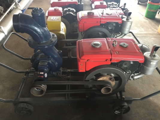 เครื่องสูบน้ำขนาดเข้า6นิ้วออก6นิ้วเครื่องดีเซล1สูบพร้อมใช้งาน