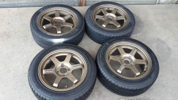 TE37 ขอบ 15 4/100 แถมยาง 195/55/15