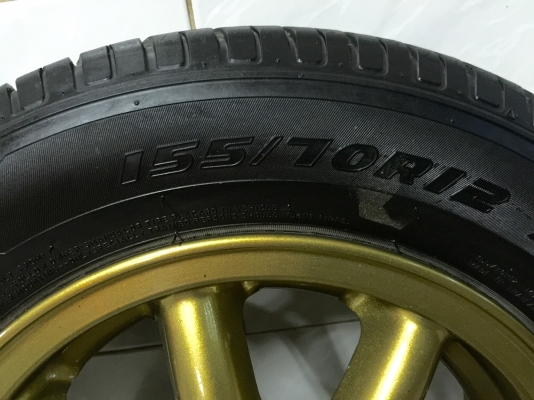 ขายแม็กซ์กล้วย BR ขอบ 12" 4 รู 110 MIRA กว้าง 4.5" ญี่ปุ่นแท้ ขายแม็กซ์กล้วย BR ขอบ 12" 4 รู 110 MIRA กว้าง 4.5" ญี่ปุ่นแท้