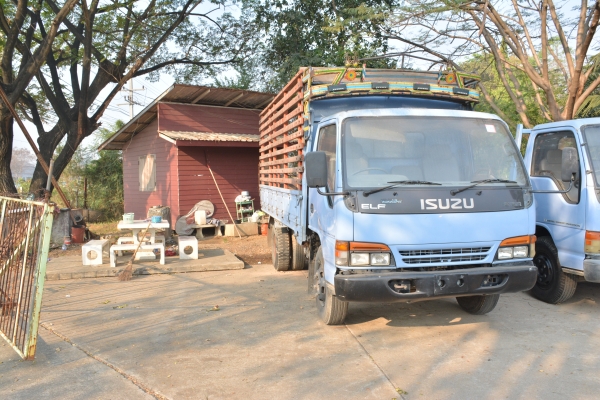 ISUZU NPR 120 hp ฝาดำ กระบะคาร์โก้คอกไม้ ยาว 4.30 m