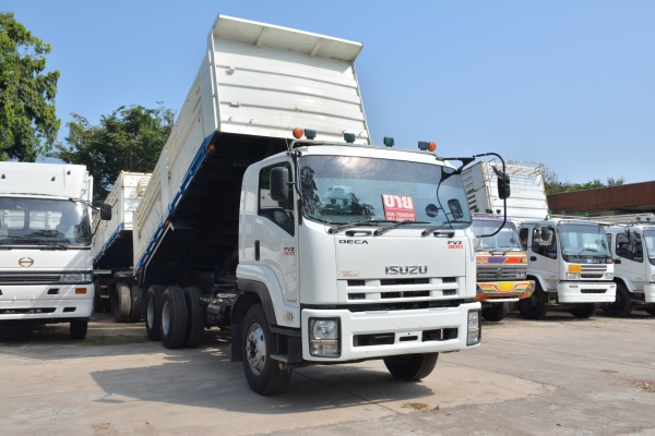 ISUZU DECA 300 hp กระบะดั้มสามมิตร มีระบบลากลูก รถวิ่งน้อยสภาพสวย พร้อมใช้