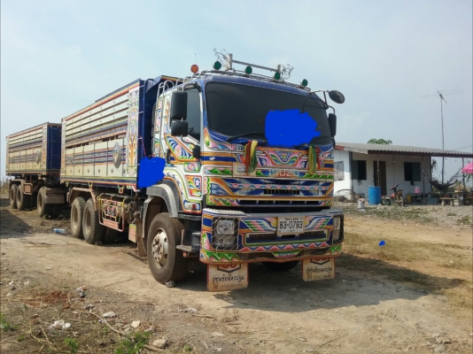 ขายรถสิบล้อดั้มแม่ลูก ISUZU  360 HP ปี 53 ลูก 3 คานหัวบางยางดีคัชซีสวยรถสวยพร้อมใช้เอกสารพร้อมโอนราคา 2,435,000 090-772-3710 090-772-3708