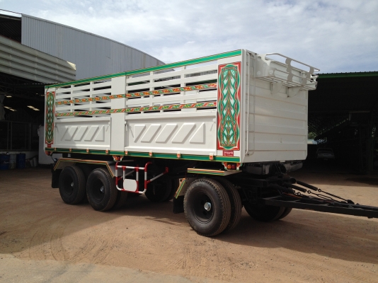 ขายลูกพ่วง 3 เพลาดั้มพ์ ยาว 6.50 เมตร สูง 1.5 เมตร ดั้มพ์ดิน กระบะขึ้นใหม่ ดั้มพ์ใหม่ ยางใหม่ พร้อมทะเบียน ราคาไม่แพง