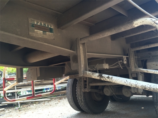 ขายลูกพ่วง 3 เพลาแท้ ไม่ดั้ม อู่พนัส กระบะเหล็กคอกสูง ปี 56 สภาพสวย ยาว 7 เมตร