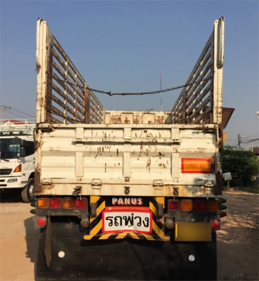 ขายลูกพ่วง 3 เพลาแท้ ไม่ดั้ม อู่พนัส กระบะเหล็กคอกสูง ปี 56 สภาพสวย ยาว 7 เมตร