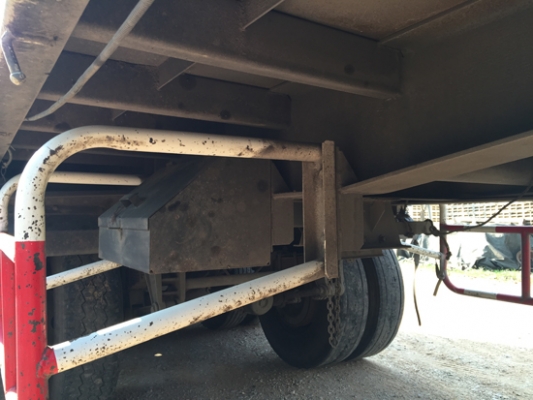 ขายลูกพ่วง 3 เพลาแท้ ไม่ดั้ม อู่พนัส กระบะเหล็กคอกสูง ปี 56 สภาพสวย ยาว 7 เมตร