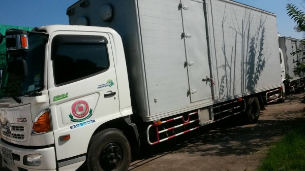 ขาย 6ล้อ ตู้แห้ง Hino series 500 ปี57 เครื่อง 175 ช่วงยาว 6.5 เมตร