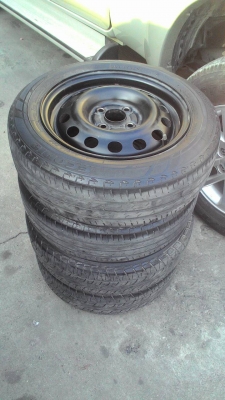 กะทะ 4 รู ขอบ14 พร้อมยาง 165/185/65R14 ชุด 4 ล้อ tel.081-427-3941 ไอดีไลน์ autobot107