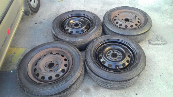 กะทะ 4 รู ขอบ14 พร้อมยาง 165/185/65R14 ชุด 4 ล้อ tel.081-427-3941 ไอดีไลน์ autobot107