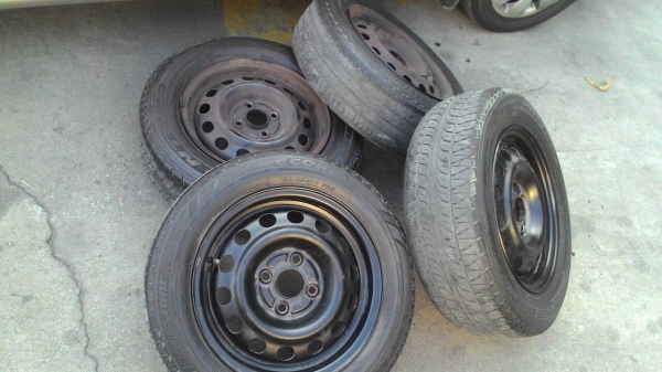 กะทะ 4 รู ขอบ14 พร้อมยาง 165/185/65R14 ชุด 4 ล้อ tel.081-427-3941 ไอดีไลน์ autobot107