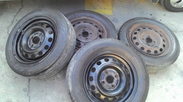 กะทะ 4 รู ขอบ14 พร้อมยาง 165/185/65R14 ชุด 4 ล้อ tel.081-427-3941 ไอดีไลน์ autobot107