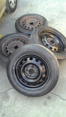 กะทะ 4 รู ขอบ14 พร้อมยาง 165/185/65R14 ชุด 4 ล้อ tel.081-427-3941 ไอดีไลน์ autobot107