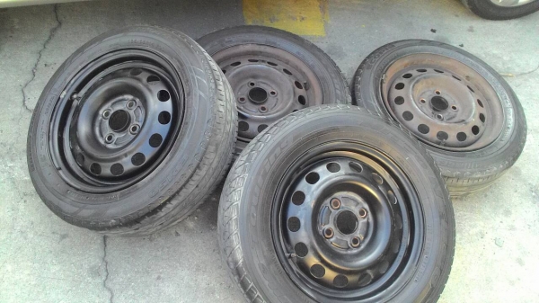 กะทะ 4 รู ขอบ14 พร้อมยาง 165/185/65R14 ชุด 4 ล้อ tel.081-427-3941 ไอดีไลน์ autobot107