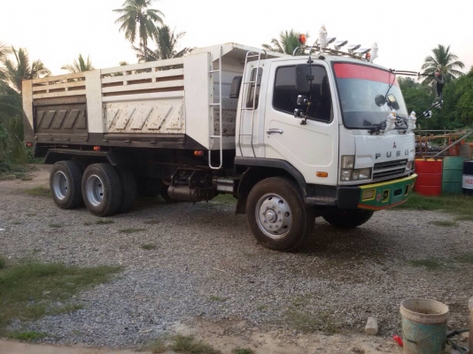 ขายรถบรรทุกสิบล้อดัมพ์ Mitsubishi M5 เครื่องเดิม 6D16 turbo inter - 240 แรง ปี 51 กระบะดัมพ์สามมิตร มีระบบลากพ่วง