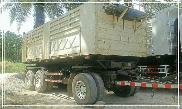 ขายดาวน์รถบรรทุก 22 ล้อพ่วงแม่ลูกดัมพ์ ISUZU DECA 360 แรงม้าปี 2556 ลูกพ่วงสามมิตร 3 เพลา ขายดาวน์ 1300000