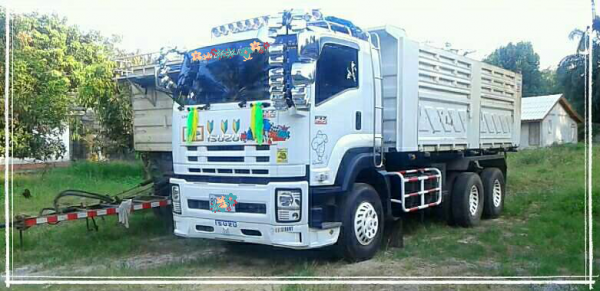 ขายดาวน์รถบรรทุก 22 ล้อพ่วงแม่ลูกดัมพ์ ISUZU DECA 360 แรงม้าปี 2556 ลูกพ่วงสามมิตร 3 เพลา ขายดาวน์ 1300000