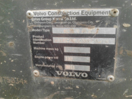 ขายครับ VOLVO EC 210 Bครับ 5502ชั่วโมง พร้อมใช้งานครับ